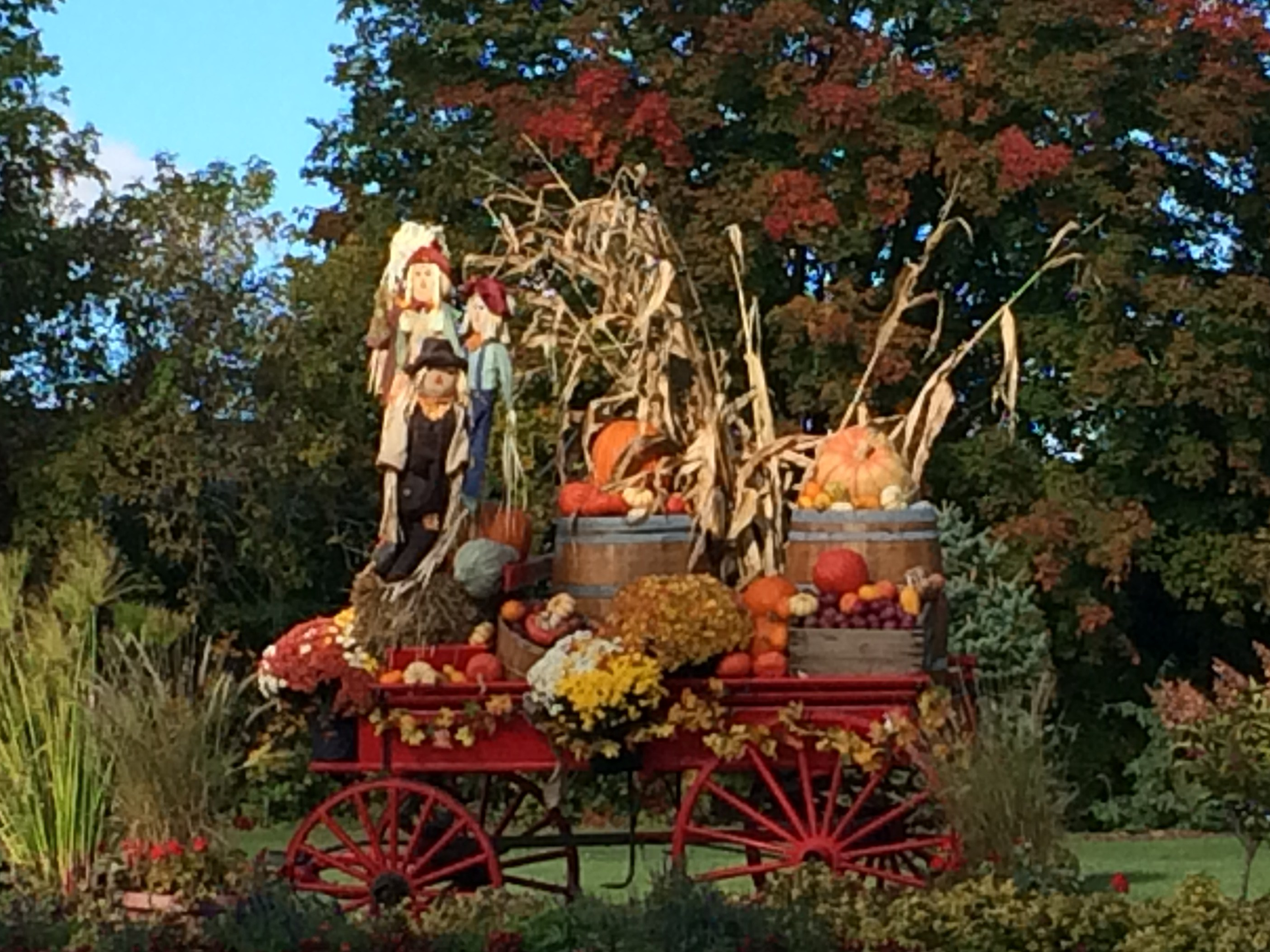 Seasonal decorations in St Armand, Quebec, October 2015.