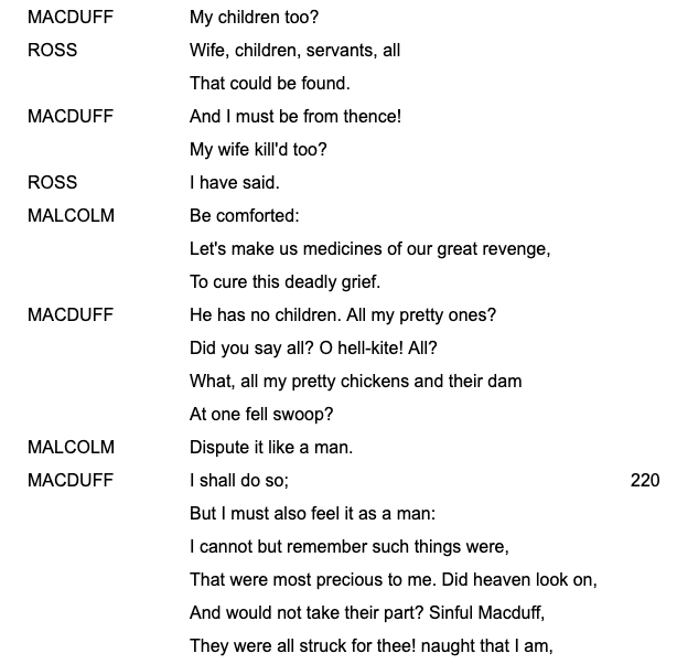 Misunderstood and Misquoted Shakespeare: “One Foul Swoop” – WordyNerdBird