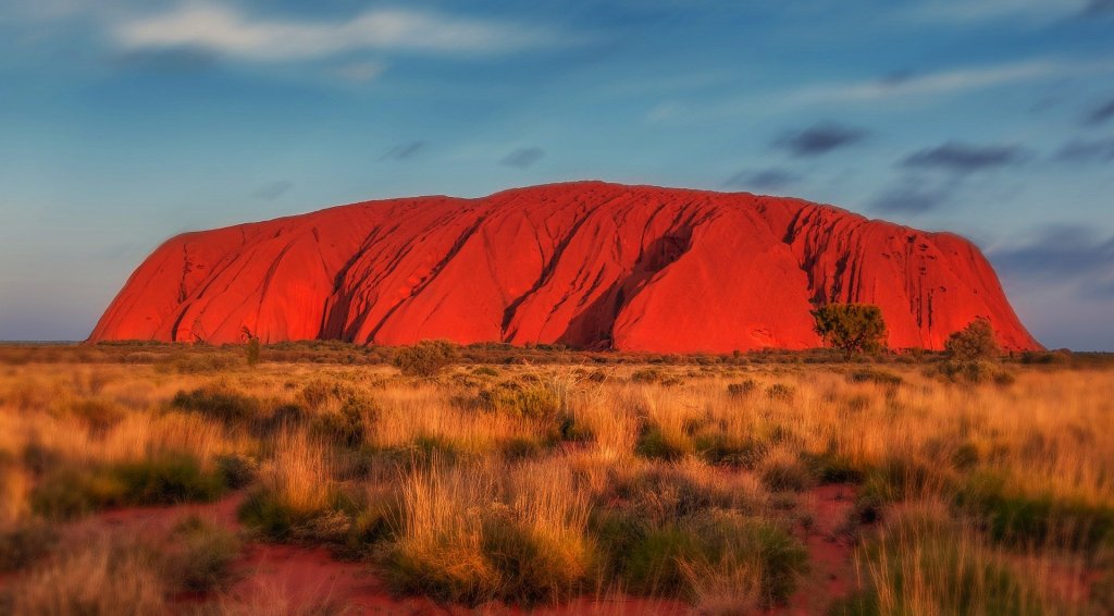 An image of Uluru, a famous Australian monolith.